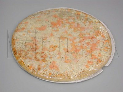 Empacado de pizza congelada unitaria en film retráctil