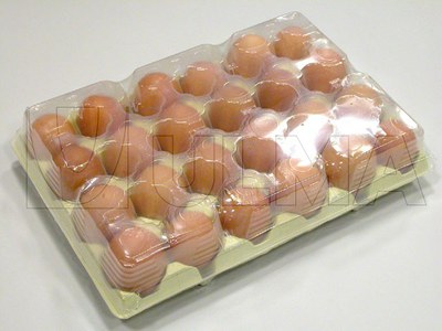 Empacado de estuche de huevos en flow pack