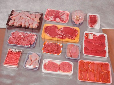 Empacado de carne en charola en film extensible para centrales de distribución de carne