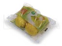 Empacado de agrupación de limones sin charola en flow pack