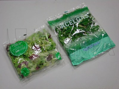 Empacado de verdura cortada en cuarta gama listas para su consumo